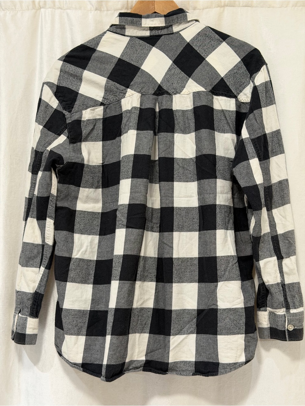 Eddie Bouer White Check Flannel Shirt - Picture 3 of 3